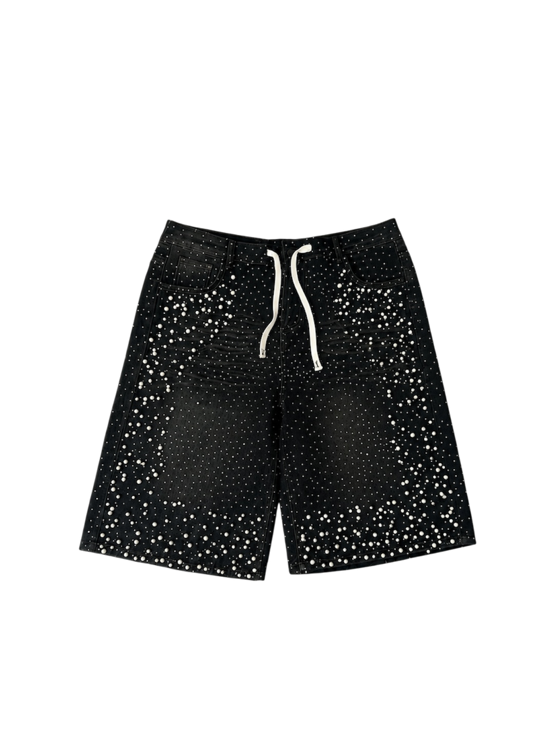 Black Glassy pearl shorts